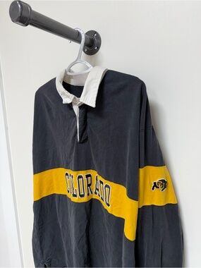 Colorado Rugby Polo Shirt in Black and Gold